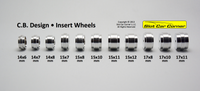 CBD1390 CB Design Insert 14 x 8mm Aluminum Wheels