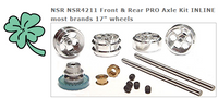 NSR4211 Front & Rear PRO Axle Kit INLINE most brands 17" wheels