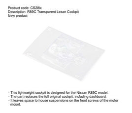 CS28LX Nissan R89C Transparent Lexan Cockpit