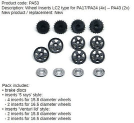 PA53 Wheels, inserts, Lancia LC2