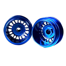 STAFFS111 BBS Style Deep Dish Rear Wheels Blue 15.8 x 10mm x2