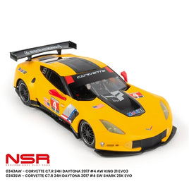 NSR0343RCP-AW Corvette C7.R #4 - '17 Daytona "Reparto Corse" Race Setup for Plastic Tracks (Copy)