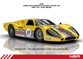 NSR0411SW GT40 MKIV MARTINI RACING LIVERY YELLOW #11 SW SHARK 21.5 EVO