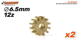 SC-1095A65 BRASS Pinions 12 Tooth for 2mm motor shaft