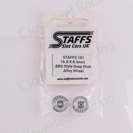 Staffs 101 15.8 x 8.5mm BBS Deep Dish Aluminum Wheels, Silver