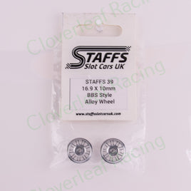 Staffs 39 16.9 x 10mm BBS Aluminum Wheels, Silver