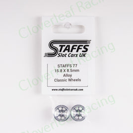Staffs 77 15.8 x 8.5mm Classic Aluminum Wheels, Silver