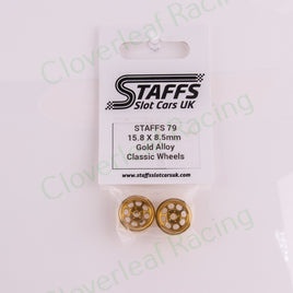 Staffs 79 15.8 x 8.5mm Classic Aluminum Wheels, Gold