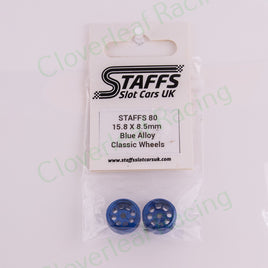 Staffs 80 15.8 x 8.5mm Classic Aluminum Wheels, Blue