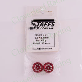 Staffs 81 15.8 x 8.5mm Classic Aluminum Wheels, Red