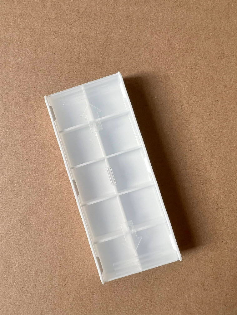 Small Parts Plastic Storage Box, 10 Compartments, White| Clover Leaf Racing