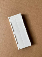 Small Parts Plastic Storage Box, 10 Compartments, White