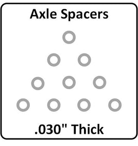 XS03010N Nylon Axle Spacers (.030" Thick)