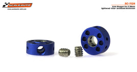 SC-1124 Axle Stopper for 2.38mm lightened -blue- anodized aluminium