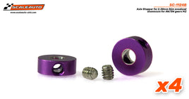 SC-1124B Axle Stopper for 2.38mm Slim anodized aluminium for AW/SW gears M2
