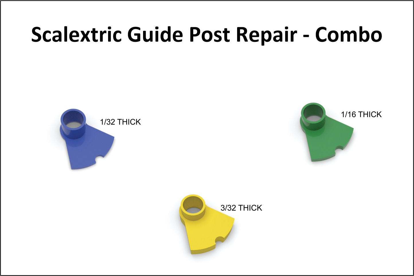 CGGA007 CG Slotcars Guide Repair - Adapter Combo kit| Clover Leaf