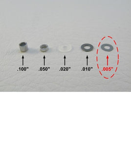 .005" Axle spacers SCC 10 pack