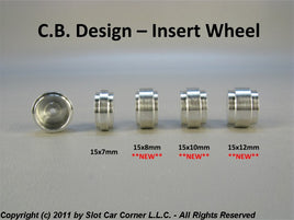 CBD1050 CB Design Insert 15.8 x 8.5mm Aluminum Wheels