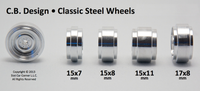 CBD0450 CB Design 1:32 Classic Steel 15.8 x 8.5mm Wheels