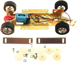 H&R Racing HR1108 Nascar Rear Silver Wide Wheels W/ Silicone Tires (2) - 1:24 Slot Car