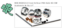 NSR4212 Front & Rear PRO Axle Kit SW Scalextric & Fly 17"
