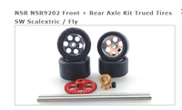NSR9202 Front + Rear Axle Kit Trued Tires SW Scalextric - Fly