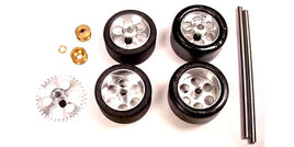 NSR9212 Front + Rear Axle Kit Trued Tires SW Scalextric - Fly