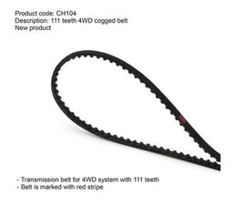 CH104 Four Wheel Drive Clogged belt 111 teeth