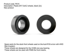 PA74 Plastic Hubs - 17.3 x 8.2mm, Four Wheel Drive