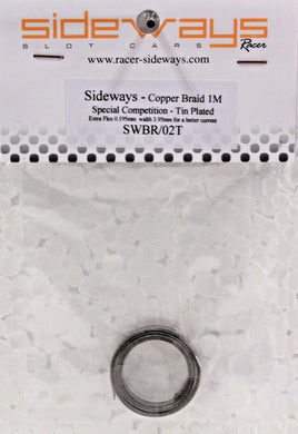 SWBR-02T Racer Sideways Tinned Copper Braid 1 Meter